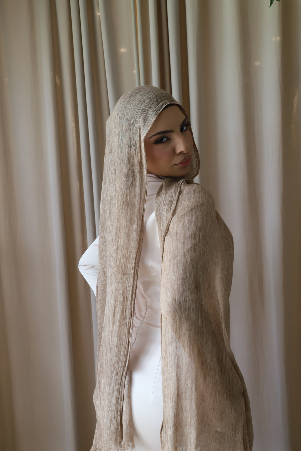 Sand Dune crinkle scarf