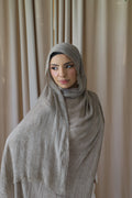 Soft Taupe Crinkle scarf